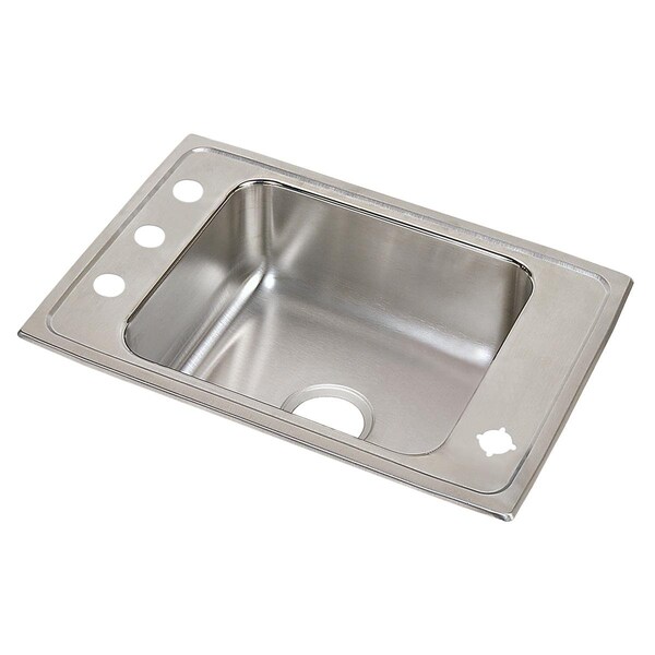 Lustertone Stainless Steel 25 X 17 X 5 Single Bowl Top Mount Classroom Ada Sink